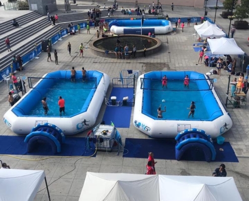 Piscinas deportivas profesionales ubicadas en plaza de Ayuntamiento de Fuenlabrada 3 piscinas 6 carpas