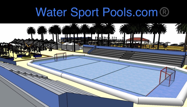 piscinas deportiva profesional water sport pools en un recinto deportivo 3D