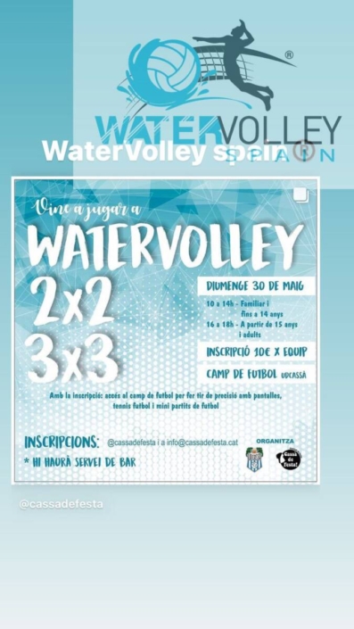 Cartel torneo Watervolley spain
