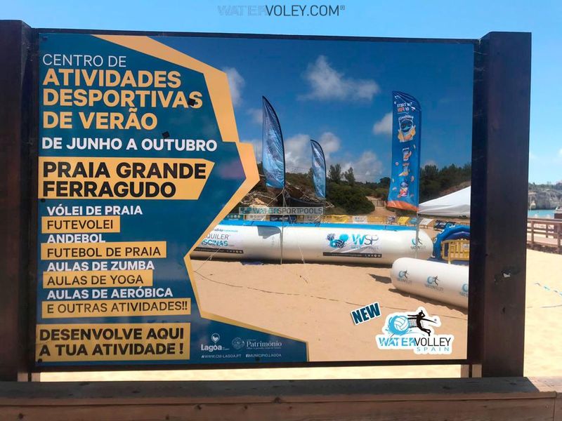 Imagen cartel zona deportiva y novedad watervolley spain con watersportpools