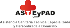 Imagen logo con letras ASTEYPAD una cruz roja entre las letras