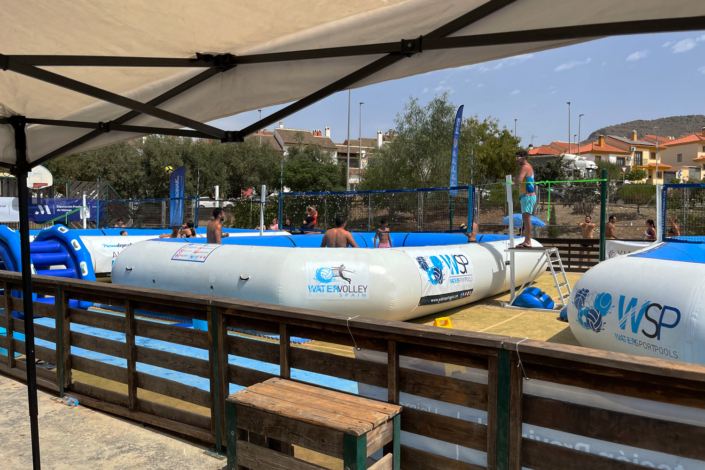 Watervolley Diputacion Provincial de Malaga Pizarra 2022 - vista general del torneo 3 piscinas